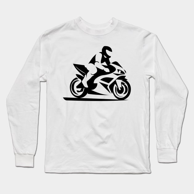 Biker Desing Gift Long Sleeve T-Shirt by SGcreative